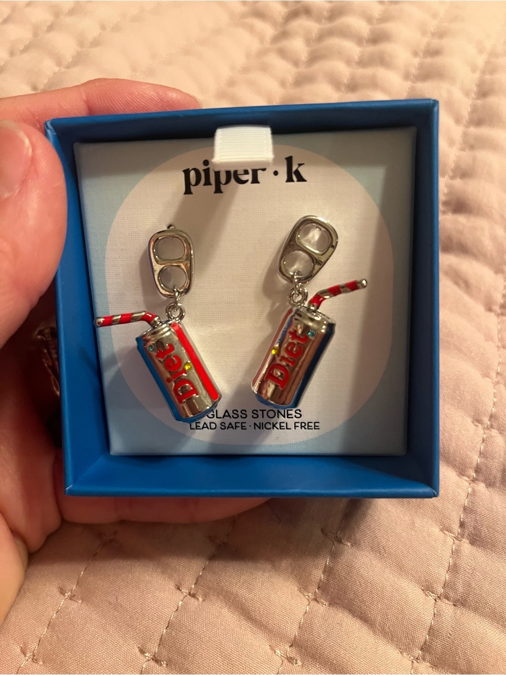 Piper K Diet Coke earrings